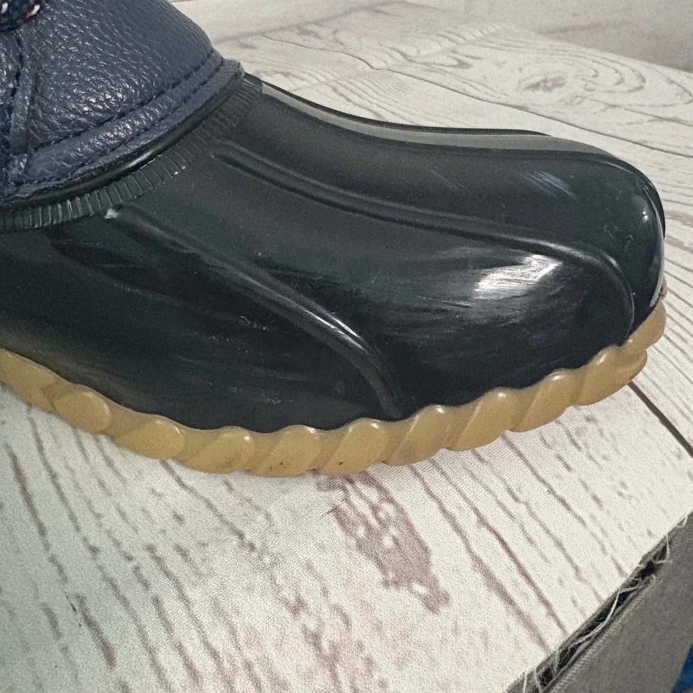 Nautica Meloday Duck Boots Navy Blue Black Waterproof Lace Up Fleece Lined Sz 9‎